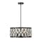 Z-Lite Dealey 5 Light Chandelier, Matte Black + Clear Crystal 6010-20MB - alternate 1